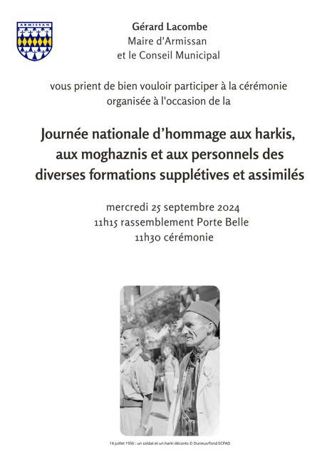 [CEREMONIE] Journée nationale d'hommages aux harkis 